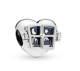 2019 Mother Day Window Heart Charm Fits for Pandora Bracelet Charms 925 sterling silver Original loose Beads for Jewellery free shipping