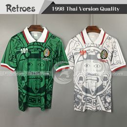 1998 Mexico Retro Soccer jersey 98 Mexico Home Green Hernandez Blanco Campos #11 BLANCO Away White classic Football Jerseys Shirts