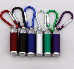 Hot new Fashion LED Flashlight Keychain Flashlight Telescopic Outdoors Sport Mountaineering Buckle Colourful Keyring LED Lumen Torch WCW184