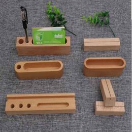 Business card note holder Message wooden seat Business card holder