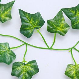 2022 строковые листы 1 шт ого Искусственного Ivy Green Leaf Garland растения Vine Поддельный Листва Цветы Декор Пластик Искусственный цветок Rattan Струнного
