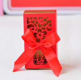 Wedding Favour Box Wedding Gift Candy Box Paper Bags with Bowknot Ribbon Wedding Gift Party Favours