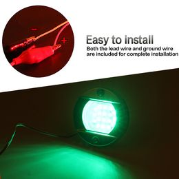 2 Mile LED Stainless Steel Rectangular Transom Mount Navigation Light for Boats