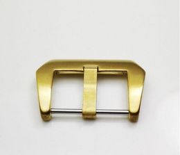 22 mm Fashion good quality Brass Brushed Screw Tang Buckle For Rubber Leather Band Strap Watch