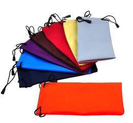 100Pcs New Multicolor soft PU waterproof sunglasses Bag Microfiber Dustproof storage Pouch Eyeglasses Bag Eyewear Accessories