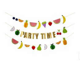 Home soft decoration children room decoration birthday party Colourful letters fruit wall decoration