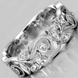 High quality Authentic 925 Silver flower Rings finger with pave Cubic zirconia Wedding ring European Women gift style