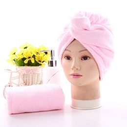 hot Shower Caps For Magic Quick Dry hair cap Microfiber Towel Drying Turban Wrap Hat Caps Spa Bathing Caps Bathroom Accessories T2I5788