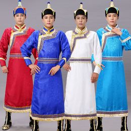 men's national Dance stage wear Mongolian Costumes male traditional Robe festival party gown oriental Performance dress grassland clothing