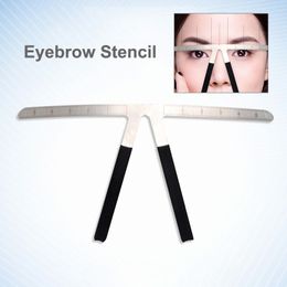 Professional Stainless Steel Microblading Eyebrow Ruler for Permanent Makeup Embroidery PMU Accessories Supplies 3D Eyebrow Stencils Shaping Measuring Tool