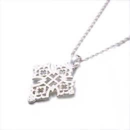 Ethiopia Necklace for Women Men Silver Color Ethiopian Trendy Cross Jewelry African Ethnic Necklae Jewelry Gift