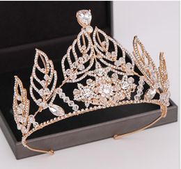 Bridal Jewellery European and American large crystal crown headband Princess birthday crown Bridal wedding Jewellery