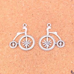 58pcs Charms mediaeval bike bicycle Antique Silver Plated Pendants Making DIY Handmade Tibetan Silver Jewellery 27*31mm