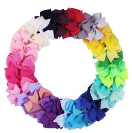 40 Candy Colors Girl BB Hair Bows Candy Colors 3.15 inch Bow Design Girl Clippers Girls Hair Clips Hair Accessory