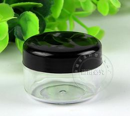 Free Shipping 3g jar empty black/white/clear cream jar 3ml plastic 500pcs/lot