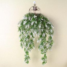 80cm long Lavender Wisteria Artificial Flower Vine hanging wisteria rattan Lavender Flowers Rattan for Wedding Decorations