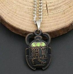 Hot Fashion Vintage Silver Mixed style Egyptian Scarab Beetle Necklaces Pendant Necklace Chain Woman Mens Charms Jewellery - 10