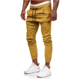 Fashion Trend Casual Man Pants Hip Hop Tooling Pocket Tether Elastic Trousers Jogger Pants Designer Spring Male Sports Loose Pencil Clothes
