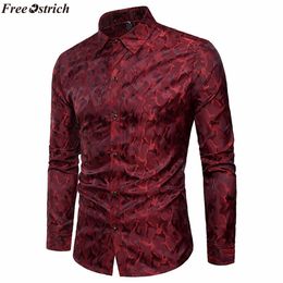 Tootless-Men Oxford Cotton Wrinkle-Free Long Sleeve Western Shirt