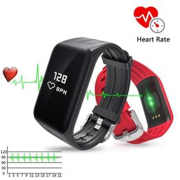 -K1 pulseras inteligentes Smart Wristbands rastreador de ejercicios de ritmo cardíaco monitor de presión arterial relojes impermeables libre de DHL