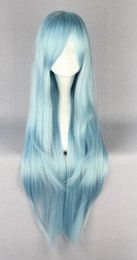 WIG free shipping 85cm long Sword Art Online Asuna Yuuki Multi-color Cosplay Costume Wig