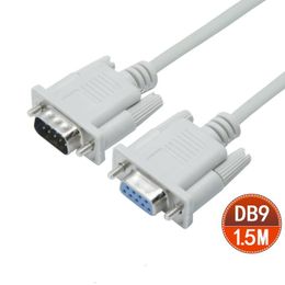 100pcs / lots DB9 9 pin Serial RS232 Extension M/F Male to Female Cable 5ft 1.5m ,Free shipping