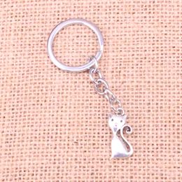New Keychain 25*12mm cat Pendants DIY Men Car Key Chain Ring Holder Keyring Souvenir Jewellery Gift