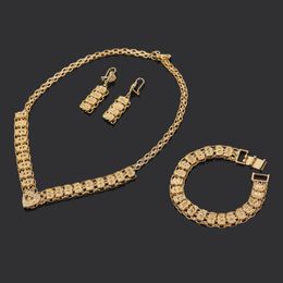 Gold Color Dubai Jewellery Set Turkish Egyptian Algeria Moroccan Saudi Jewelry