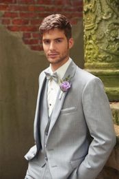 Fashionable Notch Lapel Groomsmen Two Buttons Groom Tuxedos Men Suits Wedding/Prom/Dinner Best Man Blazer(Jacket+Pants+Tie+Vest) A311