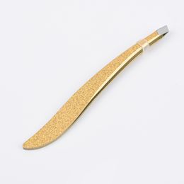 Eyebrow Tweezers Gold Color Stain Steel Slanted Tip Face Hair Removal Clip Brow Trimmer Cosmetic Beauty Makeup Tool Accessories 5 Colors