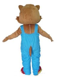 2020 factory sale new adult blue trousers squirrel mascot costume for adult to wear