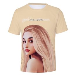 Nouvelle Mode Populaire Youns Jnuey Ariana Grande T Shirt Femmes Hommes été Unisexe 3d Imprimer à Manches Courtes Crewneck Casual Tops Hip Hop Q392