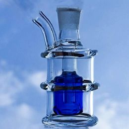 10mm mini Glass Bongs Spiral Recycler Dab oil Rigs Water smoking pipe 10mm Female Joint Water Pipe