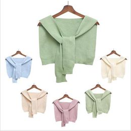 Kids Fashion Shawl Baby Small Clothes Tops Blusas Girl Solid Colour Cape Winter Clothes Children Autumn Winter Coat Shawl Neck Scarf K20