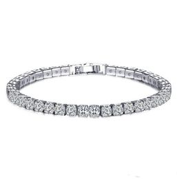 White/Yellow Gold Plated Sparkling Cubic Zircon Tennis Bracelet Fashion Womens Jewellery for Party Wedding