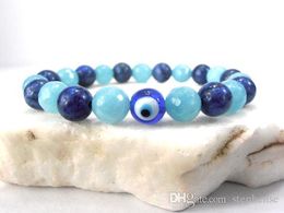 SN0576 Hot Sale Fashion Eye bracelet Good luck Lapislazuli bracelet Blue Evil Eye bracelet For Man