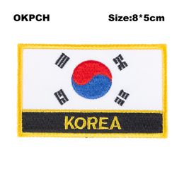 Free Shipping 8*5cm South Korea Shape Mexico Flag Embroidery Iron on Patch PT0074-R