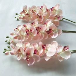 HOT Artificial Butterfly Orchid Flower Silk Phalaenopsis Orchid Cymbidium 31.5" for Home Party Wall Decorations