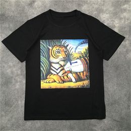 Street Fashion Mens T shirt 2020 Tiger Pattern Polo Pullover Short Sleeve T shirts Men Women Couples Stylish High Quality Tee