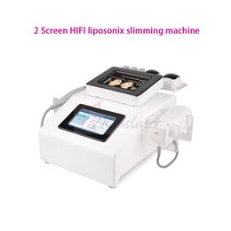 2 IN 1 HIFU skin lift liposonix body slimming spa beauty equipment with two touch screen liposonic