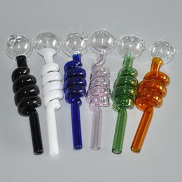 Multi Color Glass Spiral Oil Burner Smoking Pipe Glass Pipe for Water Pipe smoking accessories