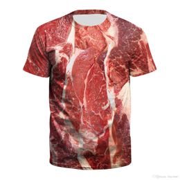 bacon t shirts NZ - Beef Meat 3d T Shirt Funny Simulation Bacon Pullover 2019 Plus Size Clothing Tracksuit Outwear Tee Tops Dropship