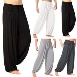 Erkekler Koşucular Pantolon Casual Sweatpants Katı Renk Şalvar Göbek Dansı Yoga Harem Pantolon Pantolon Moda Erkekler Gevşek Stil Sıcak