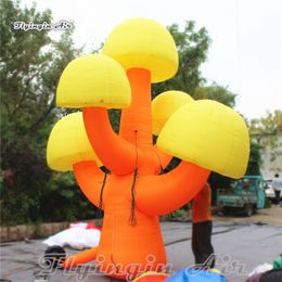 Customised Simulated Inflatable Forest Plant 4m Height Park Decorative Blow Up Big Tree Replica For Environmental Protection Theme Exhibition