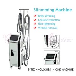 5 IN 1 Vertical Cavitation Slimming Machine With Vacuum Roller RF Handle