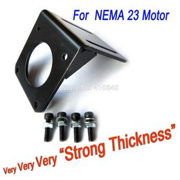 Thick and Strong Mount for NEMA 23 Stepper Motor Screw for free Universal Application THICKER Bracket for 57mm Frame Step Motor
