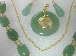 Jewellery Jewellery Jade Pendant bracelet earring sets + chain dtd jan