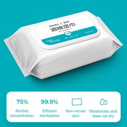 75% Alcohol Wipes Disinfection Sterilisation Portable Wipes Antibacterial Cleaning Home, Office, Travel Alcohol Wet Wipes 120 Pcs