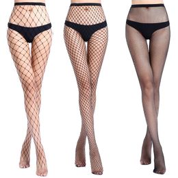 Summer Sexy Mesh Fishnet Pantyhose Women Black Slim Net Tight Lace Top Garter Belt Thigh Stockings Seamless Hosiery Lingerie