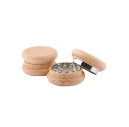 Wood Zinc Alloy Round Grinder Two-layer Flat Tooth Manual Smoke Grinder